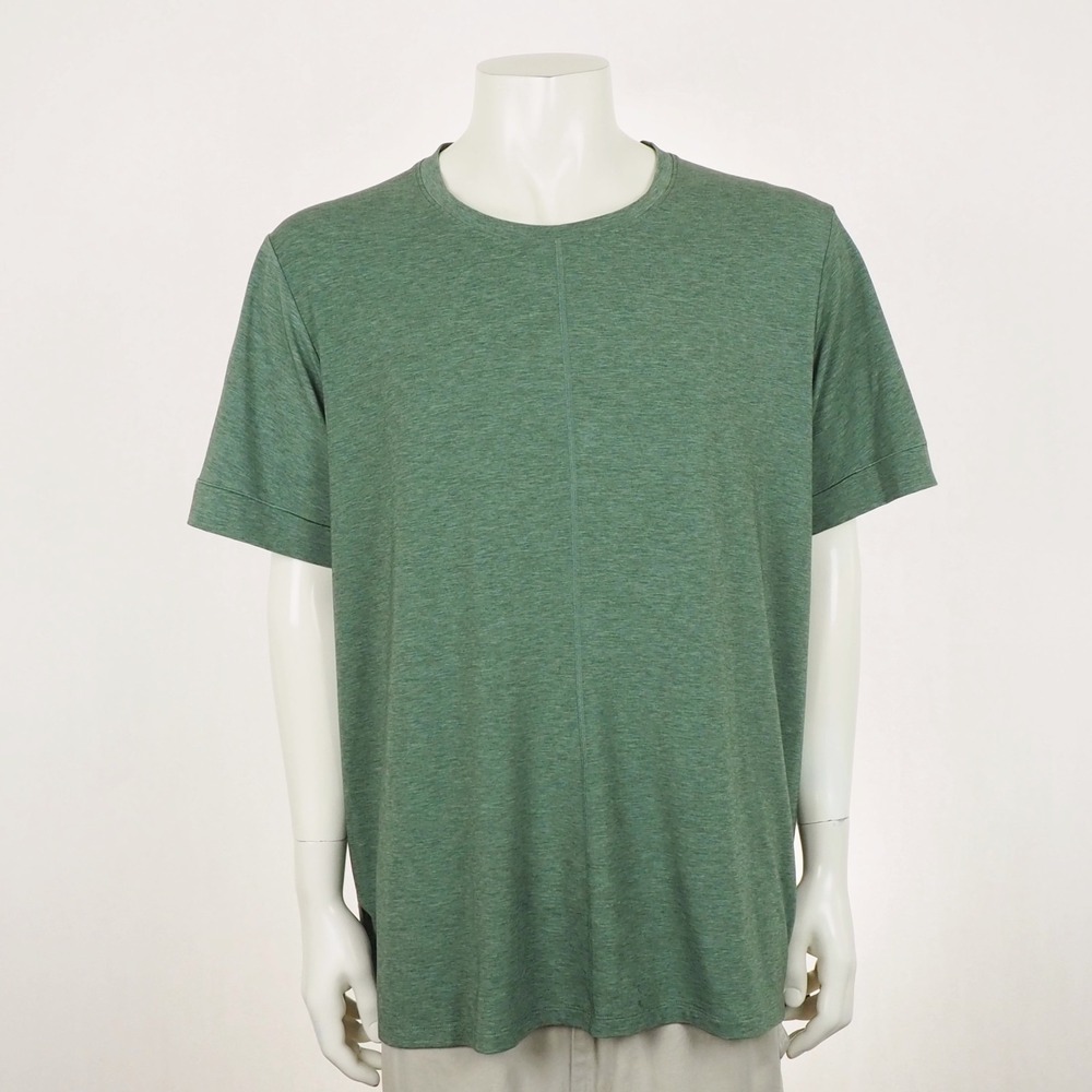 Nike Yoga Training Tee Shirt Mens 2XL XXL Heather Green Dri-Fit Slim Fit Workout